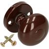 KOTARBAU® Pomello per porta Ø 55 mm marrone verniciato a polvere maniglia porta impugnatura cancello