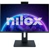 Nilox NXM24REGWEB01 Monitor 24, Full HD, Schermo PC 75Hz, Monitor PC con Tecnologia IPS, Connessioni HDMI, Riduzione Luce Blu e Webcam