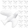 ZZYFGH 24 mini colombe bianche per artigianato, 3,8 cm, statuette di uccelli in miniatura per feste nuziali e decorazioni per torte