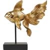 Guichifun Statuetta da collezione con statua di pesce rosso, decorazione per scultura, in resina, per casa, ufficio, per Natale, compleanno, per uomini e donne, 10,25 x 5 x 27,9 cm