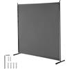 VEVOR Divisorio per Stanze, Divisorio per Stanze a Pannello Singolo, Schermo per la Privacy 1810 x 1815 x 500 mm, Schermo Separatore di Stanze, Pannello Divisorio per Ufficio, Camera da Letto, Grigio