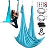 VEVOR Altalena per Yoga e Seta Aerea, 11 Metri, Kit Amaca per Yoga Aerea con Tessuto in Nylon da 100 g/m², Hardware Completo per L'attrezzatura e Guida di Installazione Facile, Blu