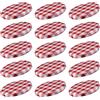 Westmark 15 Tappi a Vite per Barattoli di Vetro, Rotondo, ø 82 mm, Latta, Rosso/Bianco, Karriert, 409522E3