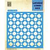 Nellie's Choice, Quadratini Layer B, 12 x 12 cm Strati, Fustella da Taglio per Biglietti di Natale, Scrapbooking, Fai da Te, DIY, Blu, 120x120mm