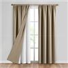 Elrene SunVeil Extra Wide Draft Stop Thermal Curtain Liner, bianco, 40 x 80 (1 Liner)