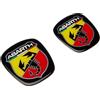 Abarth Adesivo 3D Logo Scudetto Ufficiale per Fiat Punto Evo, Anteriore e Posteriore, 60 x 65 mm, 71 x 65 mm, Rosso