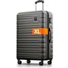 Travely Valigia in policarbonato grande 77 cm XL - volume interno 100 L - misura della cinghia 158 cm, valigie da viaggio, valigie e trolley, valigie da viaggio con rotelle