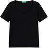 United Colors of Benetton T-Shirt 3FJHD401P, Nero, XXS Donna