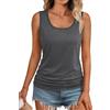 Haslike Canottiera Estiva da Donna, Casual, Senza Maniche, vestibilità Ampia, Grigio Scuro, XL