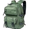 Oreunik Zaino da Viaggio per Scuola Superiore, Università, Uomo Donna, Adolescente Porta PC 15,6 Pollici Leggero Resistente, Nero (Verde)