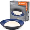 LEDVANCE Plafoniera LED Orbis Plate, nero-blu, 19W, 1000lm, 3000K, 310mm, 830 bianco caldo amichevole, dimmerabile in 3 livelli tramite calcio, protezione IP20, viti di montaggio e tasselli inclusi
