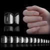 KIANOOL 552 Pezzi Unghie Finte Corte Tip in Gel, Quadrato Tip Unghie Ricostruzione, Tip Unghie Trasparenti Full Cover Tips Gel, 12 Taglie Xxs Tips Unghie Finte Capsule per Saloni Di Manicure