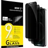 NEW'C 3 Pezzi, Pellicola Protettiva Privacy per iPhone 12 Pro Max (6,7 Pollici), Angolo di Privacy 28 Gradi Migliorato, Durezza Ultra Resistente 9H, Senza Bolle