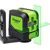 Huepar Livella Laser Verde, Huepar M-9011G Livella Laser a croce 30m, Autolivellante 110° Orizzontale/ 110° Verticale con Pendolo bloccaggio, 360° Rotante Supporto Regolabile (2 Batteria Inclusa)