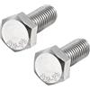 PATIKIL M8x20mm Esagonali Bulloni, 2pz 304 Acciaio Inox Acciaio Sinistra Mano Esagonali Vite Bulloni