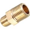PATIKIL 1/4 BSP Maschio x 1/8 BSP Maschio Esagonale Adattatore, Ottone Tubatura Raccordo Riduzione per Connessione