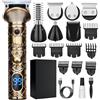 YIDON Rasoio Elettrico Barba, 6 in 1 Versatilit Tagliacapelli Uomo Professionale, Regolabarba Uomo T-lama Trimmer Kit, Macchinetta per Capelli con Display LED, Adatto Uomo/Famiglia/Barbiere