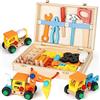 Vanplay Gioco Bambino 3 Anni Cassetta Attrezzi Bambini Giochi in Legno Attrezzi Giocattolo Giochi Educativi Giocattoli Bambino 3 4 5 Anni Regalo (53 Pezzi)