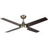 M mimotec M Ledme LM8809 Ventilatore da soffitto LED Pelle/Noce 55W Silenzioso nero con luce da 18 W e telecomando