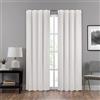 Eclipse Draftstopper Summit Solid Rod Pocket Single Panel Privacy Window Treatment Living Room, 40 x 95, bianco, 1