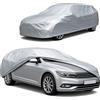 WALSER Telo Copriauto da Esterno All Weather - Telone Auto 100% Impermeabile e Resistente alle Intemperie, Protezione UV, Neve e Gelo, Misura 4, Argento