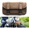 APEBAZY Sissy Bar - Borsa universale per manubrio, in pelle PU, impermeabile, con fibbie a sgancio rapido (marrone)