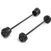 Aramox Protezione Forcella Ruota, Slider Crash Anteriore e Posteriore Nero Compatibile MT07 FZ07 XSR700 2013-2020