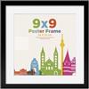 Egofine Cornice portafoto 23 x 23 cm, cornice in legno 23 x 23 cm, con vetro acrilico, passepartout per foto 18 x 18 cm, cornice quadrata per decorazione da parete o tavolo, perfetta per poster, casa