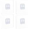 YiePhiot Mensola angolare per doccia caddy adesivo con gancio per mensola doccia, cestino da bagno, compatibile con HapiR, YUNKE, PNNP, HENA, Oriware, OWAY, ionlyou, CHRERNA Digits (trasparente, 4 pezzi)