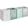 Navaris Set 4X Sacchi Raccolta Differenziata - Borse Differenziata - Set Pattumiera per Differenziata - Contenitore 4 Scomparti - Carta Vetro Plastica