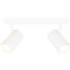 Ledvion - Faretto LED da soffitto Dimmerabile, Attacco GU10, 2 luci, Bianco, Rettangolare, Inclinabile