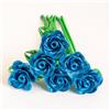 HunterBee 6 rose artificiali in metallo fatte a mano, impermeabili, antiruggine, decorazione floreale in alluminio, non sbiadisce, amore eterno, cortile, cucina, bagno, balcone, decorazione per esterni, fiori