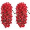 UXORSN 2 Pezzi Fiori Artificiali da Appendere Fiori Finti Pianta Artificiale da Esterno Bouganvillea Fiori Artificiali Resistente ai Raggi UV Fiori Finti per Decorazioni Giardino Balcone, Rosso