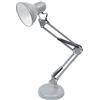 BEL AIR HOME - Lampada da scrivania a LED con braccio snodato, Flexo Antigona, design vintage retro 1xE27 (ARGENTO)