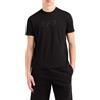EA7 T-Shirt da Uomo Girocollo Visibility Regular in Cotone Nera