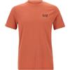 EA7 T-Shirt da Uomo Core Identity Slim in Cotone Pima Arancione