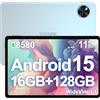 DOOGEE U11 Tablet 11 Pollici 90Hz Android 15 Tablets, 16GB RAM+128GB ROM/TF 2TB, 8580mAh 5G WiFi, T606 Octa-Core, 13MP/GPS/Widevine L1/Sblocco facciale/BT5/OTG/Type-C/Doppi altoparlanti