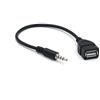 Ziyan Cavo adattatore audio AUX da 3,5 mm maschio a USB A femmina, convertitore per autoradio, per autoradio, GPS, CD, DVD, audio nero