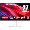 Lenovo L27i-4A Monitor 27 FHD (1920x1080), IPS, 1ms, 100Hz, Altoparlanti integrati, Low Blue Light, Bordi Ultrasottili, Regolabile, HDMI e VGA