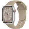 ELETTRONEO C1 Cinturino per Apple Watch Ultra 3 2 49mm, Serie 11 10 46mm, 9 8 7 45mm 41mm, SE 6 5 4 44mm 40mm, 3 2 1 42mm 38mm Donna Uomo Band Bracciale Sport Silicone, Travertino