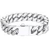 Richsteel Bracciale da uomo in acciaio inossidabile, 5mm di larghezza, 19cm lungo platino, gioielli da uomo regalo sposo