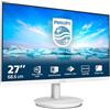 PHILIPS Monitor, HDMI - VGA, Altoparlante V8, 27 Pollici FHD, 2022, White, altoparlante integrato