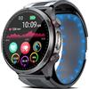 Marsyu Orologio per la Pressione Sanguigna con Pompa Ad Aria, 1.43''AMOLED Smartwatch con Funzione ECG/Lipidi dell'acido Urico, Chiamata Bluetooth, Pulsante SOS, Condivisione dei Dati Sanitari (Nero)