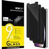 NEW'C 3 Pezzi, Pellicola Protettiva Privacy per iPhone 11 Pro Max, iPhone XS Max (6,5 Pollici), Angolo di Privacy 28 Gradi Migliorato, Durezza Ultra Resistente 9H, Senza Bolle