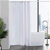 Furlinic Tende Doccia Anti-Muffa Tessuto in Poliestere Bianco Tende Doccia Angolare Impermeabile Lavabile Tenda Vasca da Bagno con 8 Ganci Tenda doccia 120x200cm.