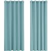 Deconovo Tende Oscuranti per Interni 2 Pezzi 183 CM Altezza, Termiche Isolanti, Anti-Rumore, con Anelli, Ideali per Camera da Letto e Soggiorno, 168x183 CM, Azzurro