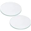 PATIKIL 1.97x0.08 Dia Torcia Vetro Obiettivo, 2pz Lucido Bordo Vetro Obiettivo per LED Luce Sorgente Obiettivo Portatile Torcia Elettrica Sostituzione, Trasparente