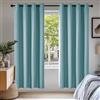 Deconovo Tende Oscuranti per Interni 2 Pezzi 175 CM Altezza, Termiche Isolanti, Anti-Rumore, con Anelli, Ideali per Camera da Letto e Soggiorno, 140x175 CM, Azzurro