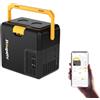 BougeRV CRH, contenitore frigo piccolo da 18 l, con manico, portatile, 12 V/24 V, 230 V, per auto, frigorifero, elettrico, mini con vano batteria, controllo app, congelatore, per campeggio, viaggi