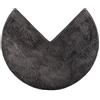 fluffy® Tappeto da bagno in microfibra per docce angolari, con fondo antiscivolo (Rotondo | Dimensioni Interne 45 x 45 cm, Antracite)